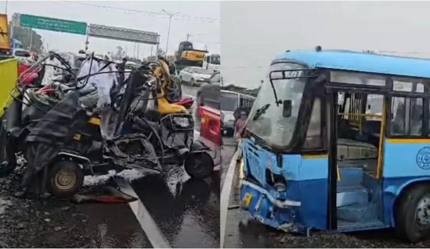 തലപ്പാടിയില്‍ KSRTC ബസ് നിയന്ത്രണം വിട്ട് ഓട്ടോറിക്ഷയിലേക്ക് ഇടിച്ചു; ആറുപേർക്ക് ദാരുണാന്ത്യം.