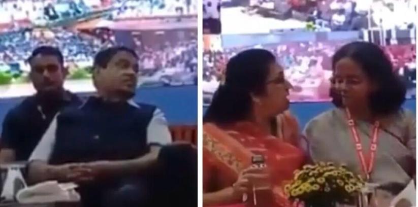 വേദിയിൽ വനിതാ ഉദ്യോഗസ്ഥരുടെ ‘കൈയാങ്കളി’ ഗഡ്കരി സാക്ഷി, വീഡിയോവൈറൽ