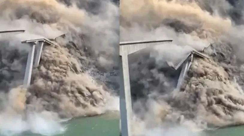 മാസങ്ങൾക്കകം തകർച്ച; ചൈനയിലെ കൂറ്റൻ പാലം നിലംപതിച്ചു.